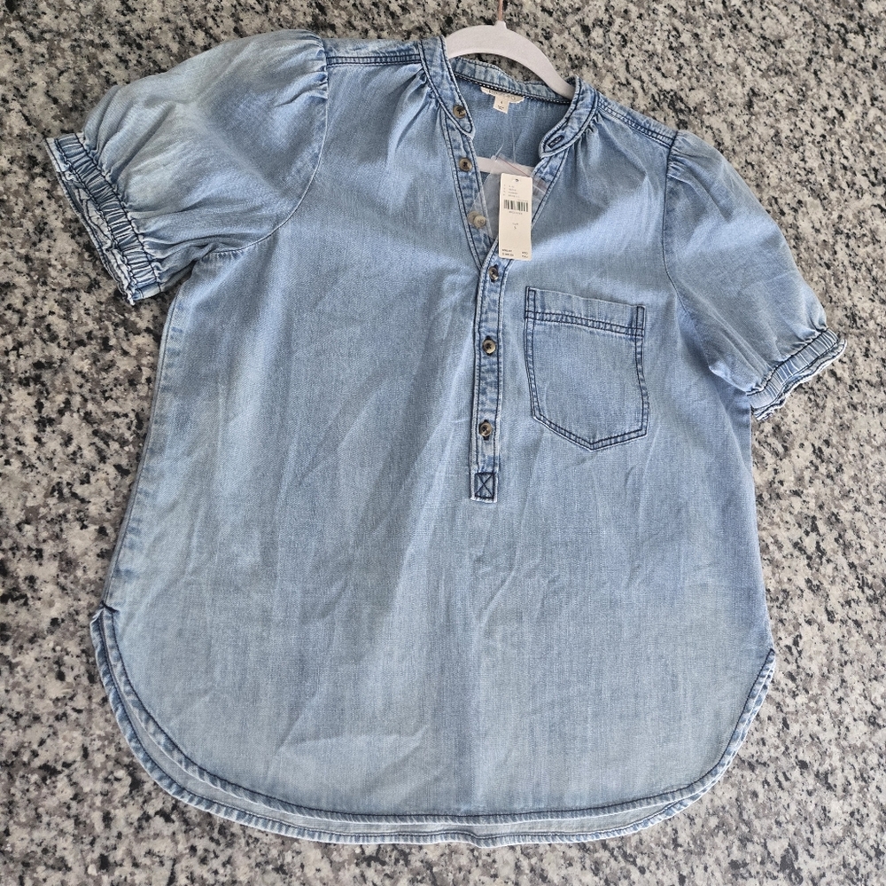 Anthropologie Pilcro Denim Top - Picture 3 of 4